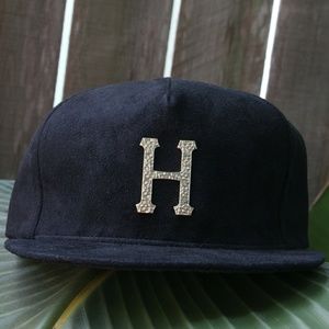 HUF Suede Hat W/Gold Huf Logo